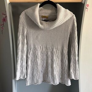 Valerie Stevens Soft Gray Cowl Neck Sweater